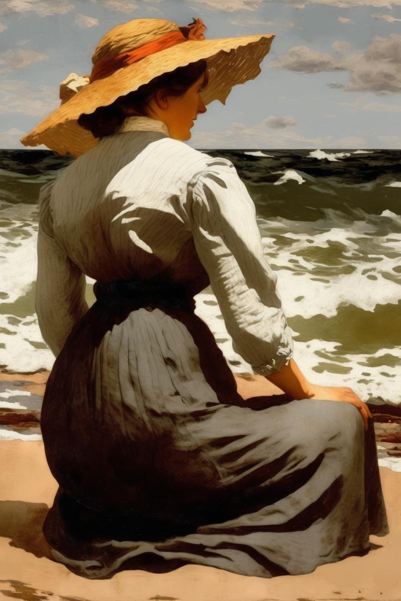 01112-2657231370-_lora_Winslow Homer Style_1_Winslow Homer Style - Winslow Homer style, a woman at the beach high resolution hyperdetailed 32k.png